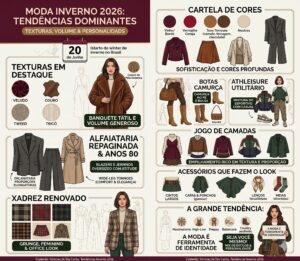 Moda inverno 2026: as tendências que vão dominar a estação