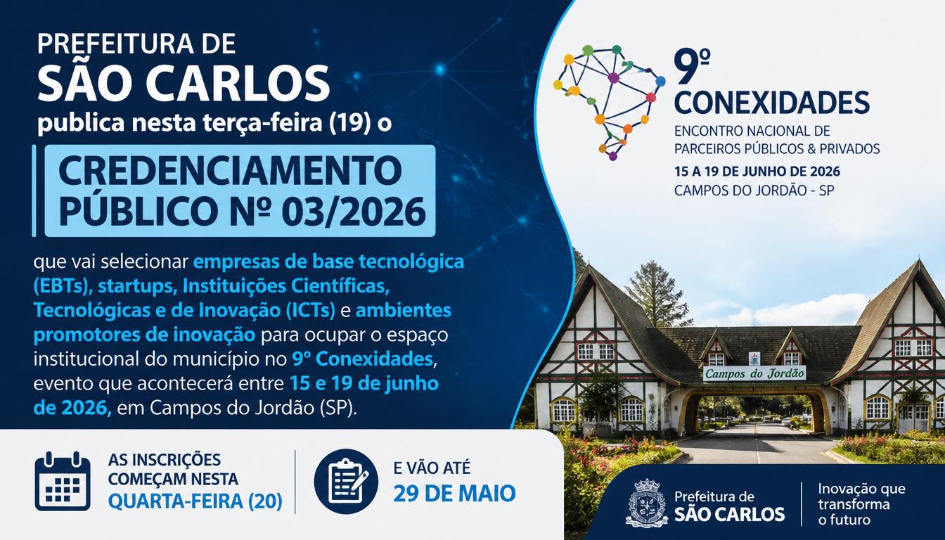 Prefeitura Municipal de São Carlos publicou nesta terça-feira
