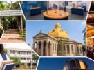 Colagem de pontos turísticos de São Carlos SP com Parque Ecológico, Catedral, CDCC, gastronomia, vida noturna e observatório